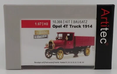 RARO KIT ARTITEC RESINA 1/87 HO CAMION BAUSATZ OPEL 4T TRUCK 1914 #10366 - Immagine 1 di 4