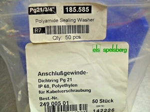  qty 50 - spelsberg Polyamide sealing washers 185.585 - Pg21/3/4"  28.3mm id new - Picture 1 of 6