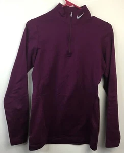 Nike Pro Dri-Fit Jacket Youth Girl Large 3/4 Zip Medium Long Sleeve Thumb Hole - Picture 1 of 6