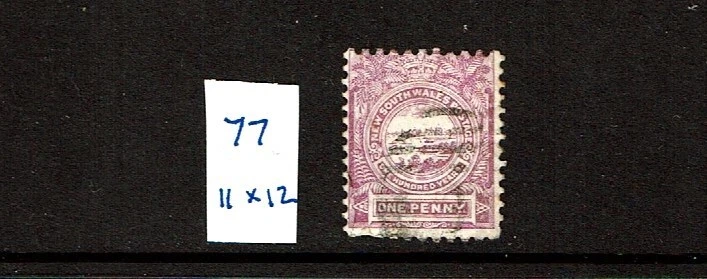 1888-9 NUEVO SUR DE GALES AUSTRALIA 1p vista violeta de Sydney Sc#77 usado BAS Foto 1 de 1