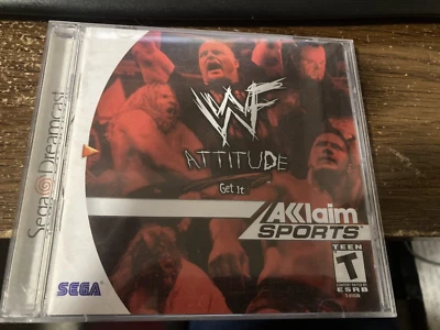 Sega Dreamcast WWF Wrestling Attitude Video Game Complete and Tested See pics - Image 1 of 4