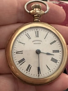 Midget Pocket Watch 1908 with Supreme Gold Filled Illinois Watch Case Co. Case - Bild 1 von 12