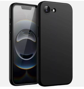 Case For iPhone 16e 16Pro Max 15 16+ 14 Liquid Silicone Black Shockproof Cover - Picture 1 of 2