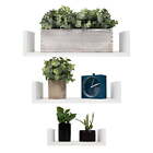 Mind Reader U Floating Wall Shelves with Invisible Brackets for Living Room