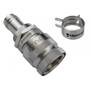 Koolance QD3 Schnellverschluss mit Schott gerade weiblich auf 10mm ID - no-spill - Bild 1 von 1