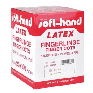 Soft-Hand Fingerlinge Latex puderfrei unsteril Gr. 4 100 St. - Bild 1 von 4