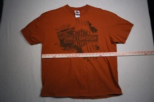 Camiseta Harley Davidson Norwich Inglaterra Naranja Quemado Talla Grande - Imagen 1 de 16