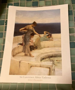Tarjeta de póster Sir Lawrence Alma-Tadema "Silver Favorites" 1903 se adapta a marco de 24x30 cm - Imagen 1 de 3