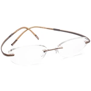 Silhouette Eyeglasses 7690 40 6060 Titan Brown Rimless Frame Austria 51[]17 140 - Picture 1 of 5
