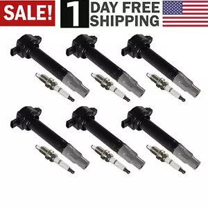 6 Ignition Coils + 6 Iridium Spark Plugs for 2006-2010 Dodge Chrysler 2.7L UF502 - Picture 1 of 23