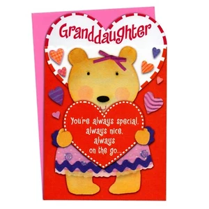 Special VALENTINE'S DAY Card FOR GRANDDAUGHTER by American Greetings + Envelope - Picture 1 of 4