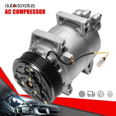 ?AC A/C Compressor For 2001-2007 Volvo S60 V70 S80 XC70 2.3L 2.4L 2.5L DKS17D - Image 1 of 4