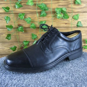 Florsheim schwarz Leder Kappe Zehe Oxford elegante Schuhe Herren 9.5D Memory Foam - Bild 1 von 8