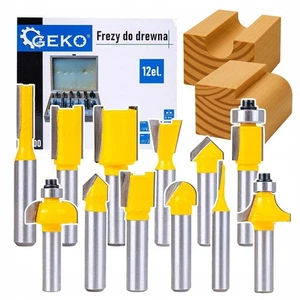Set 12 Frese per Legno con Gambo 8mm in HSS con Custodia in Legno Professionale - Foto 1 di 8