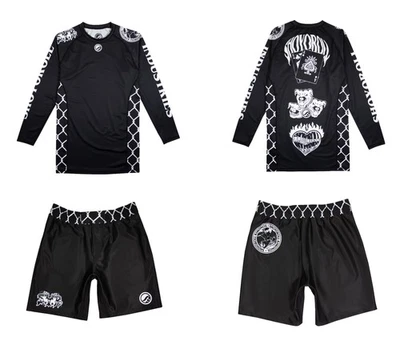 Shoyoroll Batch 142 Aces Rash Guard LS No Gi Bjj Shorts Set Jiu Jitsu Uniform - Image 1 of 4