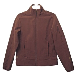 Earth Tec Women’s M Brown Fleece Lined Jacket Zip Eco Recycled Fabric Outdoor - Picture 1 of 9