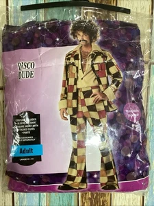 Men's Adult Fashion Disco Dude 4-Piece Halloween Leisure Suit Costume L(42-44) - Picture 1 of 10