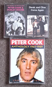 PETER COOK & DUDLEY MOORE/PETE & DUD/DEREK & CLIVE: x3 AUDIO COMEDY CASSTETES !! - Picture 1 of 3
