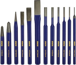 Irwin Stechbeitel-Set und Locher, 12er-Pack mit verschiedenen Größen, gehärtet für... - Bild 1 von 4