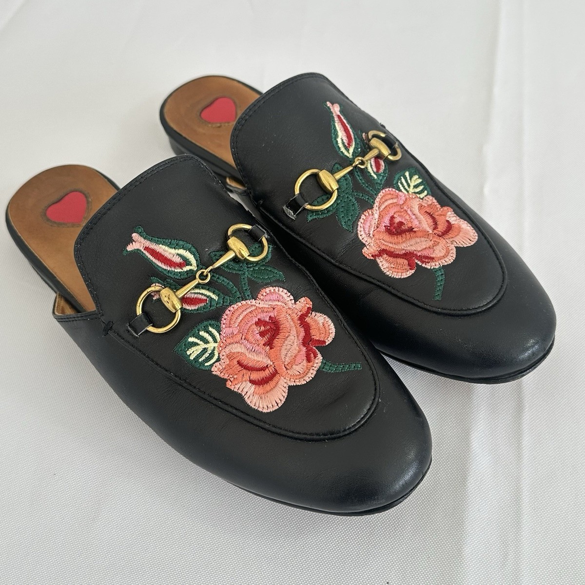 Gucci Leather Upper Floral Flats for Women for sale | eBay