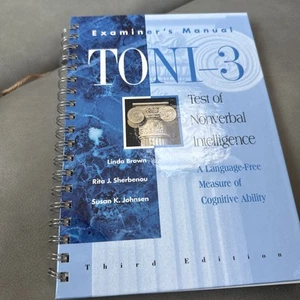 Vintage TONI-3 Test of Nonverbal Intelligence Third Edition IQ Kit With Forms - Picture 1 of 6