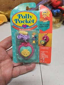 VTG Polly Pocket Pet Parade My Pet Puppy Necklace 11948 1994 NOS Bluebird MOC - Picture 1 of 2