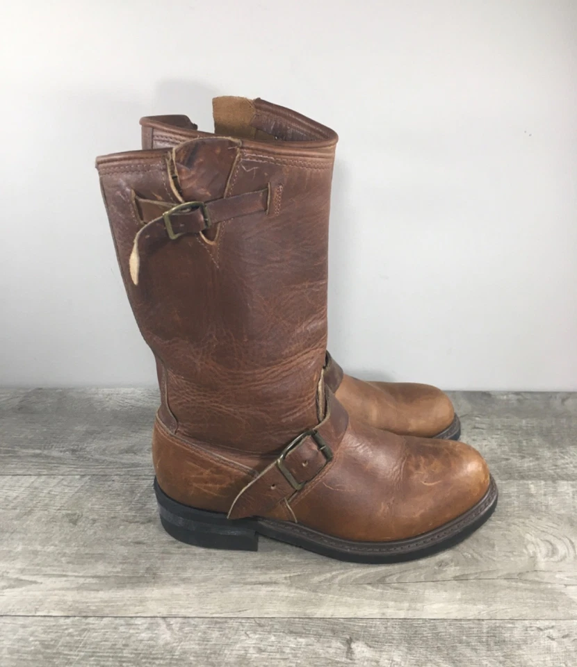 Carolina Moto Ingeniero Arnés Montar Motocicleta Cuero Mujeres Botas Talla 8 Foto 1 de 4