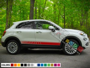 Sticker Decal Graphic Side Door Stripes for Fiat 500X 2016 2017 2018 mirror - Picture 1 of 26