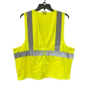 JUSTRY Yellow Construction Crossing Guard Vest Self Fastening - Size XL - Picture 1 of 3