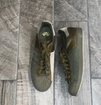 Vintage Adidas  Originals Superstar 80’s Leather And Textile Sneakers Sz 14 M - Image 1 of 4