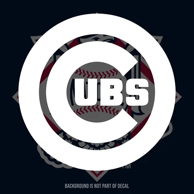 Chicago Cubs Monogram Vinyl Decal Sticker - Image 1 of 3