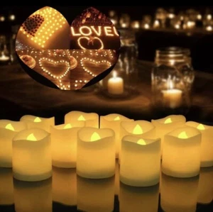 24 PCS Flameless LED Tea Lights Votive Candles Lamp Decor Battery Operated Set - Picture 1 of 6