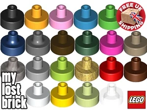 LEGO - Teil 20482 - Fliesen rund 1x1 mit Stange und Stifthalter + NEU + FARBE WÄHLBAR - Bild 1 von 24