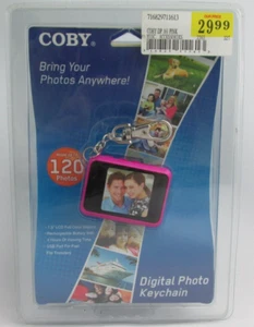 New Coby Digital Photo Keychain 120 Photos 1.5" LCD Color Display Rechargeable - Picture 1 of 4