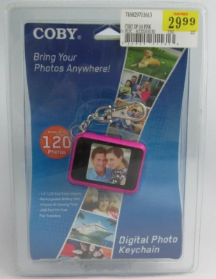 New Coby Digital Photo Keychain 120 Photos 1.5" LCD Color Display Rechargeable - Image 1 of 4