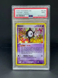 Pokemon Ex Unseen Forces Unown K Holo PSA 9 MINT #K/28 - Graded Card English - Picture 1 of 2