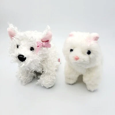Webkinz Lil' Kinz White Persian Cat White Terrier Dog Puppy Small Plush No Code - Image 1 of 4