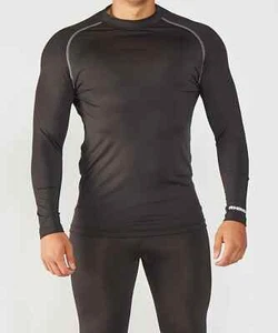 Rhino Baselayer Long Sleeve - Black / Compression Top / Running / Training - Picture 1 of 5