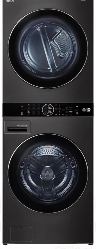 Torre de lavagem elétrica inteligente de 27 polegadas com 4,5 pés cúbicos Capacidade da lavadora de pés, 7,2 pés cúbicos Pés H - Imagem 1 de 4