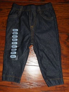 Carter's Infant Girls Dark Blue Leggings 3 Months NWOT STRETCHY ELASTIC WAIST - Picture 1 of 6