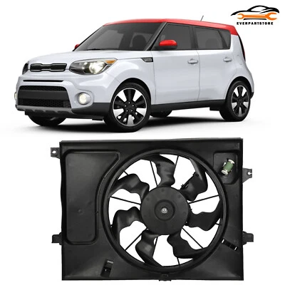 Conjunto de ventilador de refrigeración del radiador para Kia Soul 2012-19 4 puertas 1,6 L 2,0 L compatible con 620-859 Foto 1 de 4
