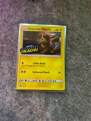 Detective Pikachu SM190 Black Star Promo Holo Pokemon Card NM - Image 1 of 2