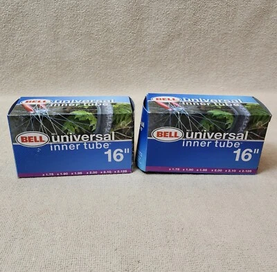 Lot 2 Bell Bicycle Inner Tube 16" x 1.75” - 2.25” Standard Valve Kids BMX Bike - Image 1 of 4
