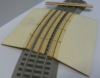 Railroad Crossing RAMP kit for Lionel O 3-rail 48"D curved FasTrack  track