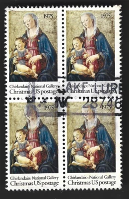 Sc#1579 10c MADONNA & CHILD B/4 Christmas with LAKE LURE N.C. Box Cancel - (A-2) - Image 1 of 2