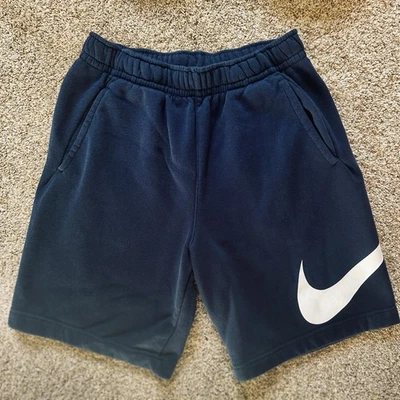 Pantalones Cortos NIKE Para Hombre Pequeños Azul Marino Polar Swoosh BV2721-410 Cordón Atlético Foto 1 de 4
