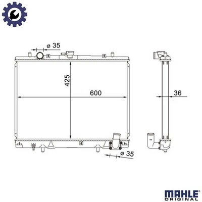 RADIATOR ENGINE COOLING CR 1608 000S FOR MITSUBISHI STORM/SUV/L200 STRADA 2.5L - Image 1 of 4