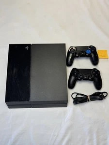 Consola Sony Playstation 4 500GB Negra PS4 2 Controlador Cable de Alimentación Funciona - Leer - Imagen 1 de 7