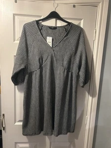 Black & White George Check Dress Size 16 BNWT - Picture 1 of 2
