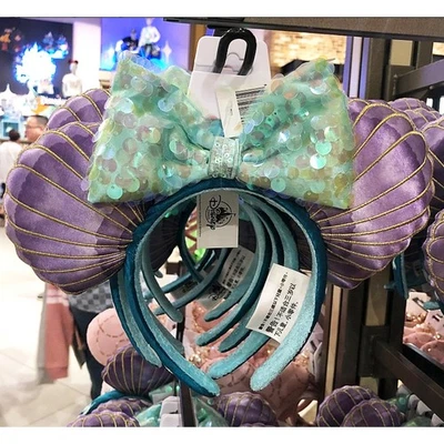 Disney-Parques La Sirenita Ariel Púrpura Concha Marina Minnie Oreja Diadema Regalos Foto 1 de 4